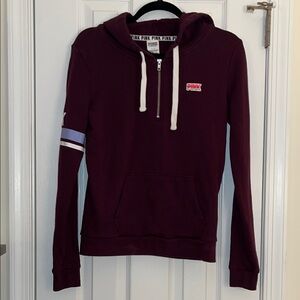 PINK Victoria's Secret Women's Burgundy Hoodie